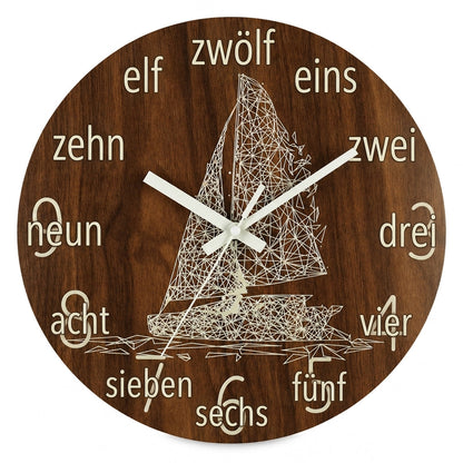 🔥 Zeitlich begrenztes Angebot 🕰️ 12 Zoll geräuschlose hölzerne Wanduhr – mit leuchtender Anzeige und MDF-Holzoptik ✨