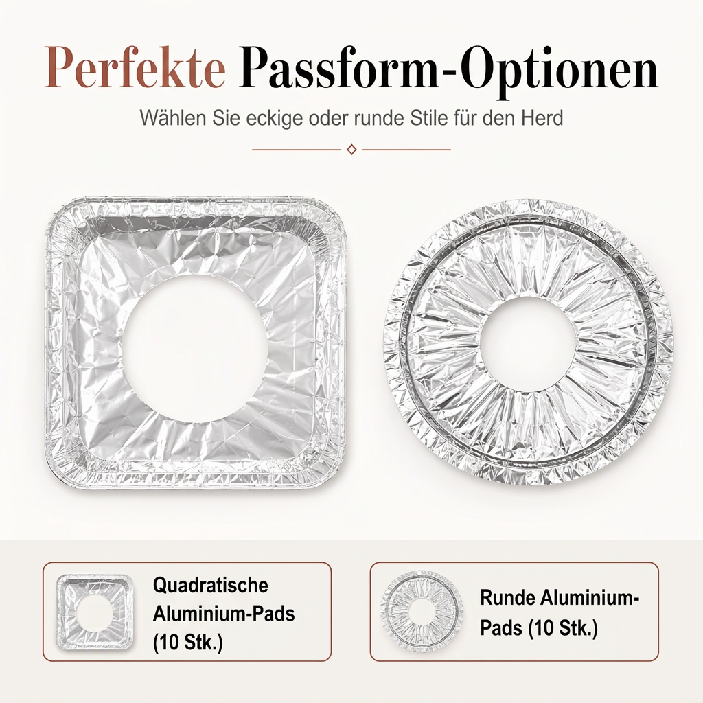 🔥 2+1 GRATIS ⏰ 10er-Set Hochleistungs-Folie Gasherd Brennerabdeckungen – Halten Sie Ihren Kochfeld sauber und geschützt mit tiefem Auffangbecken für Verschüttungen 🍳