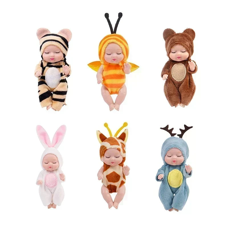 🎁 JETZT 50% RABATT! Mini Reborn-Puppen Set – lebensechte, realistische Winz-Puppen mit niedlichen Tier-Bademantel-Outfits, perfekte Geschenkbox für Kinder