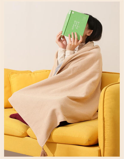 🛋️❤️Freihändig tragbarer, mit Reißverschluss versehener, beheizbarer USB-Schal | Schnelle Erwärmung für die Arbeit am Schreibtisch und zum Entspannen in Innenräumen🧣