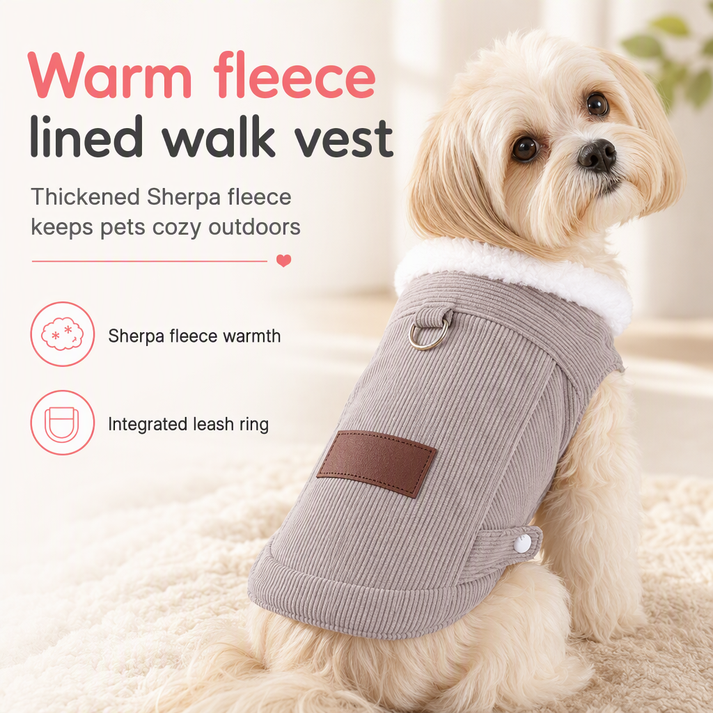 Warme Lammfleece-Haustierweste Herbst Winter Verdickte Fleece-Gefütterte Hundekleidung für Katzen und Hunde