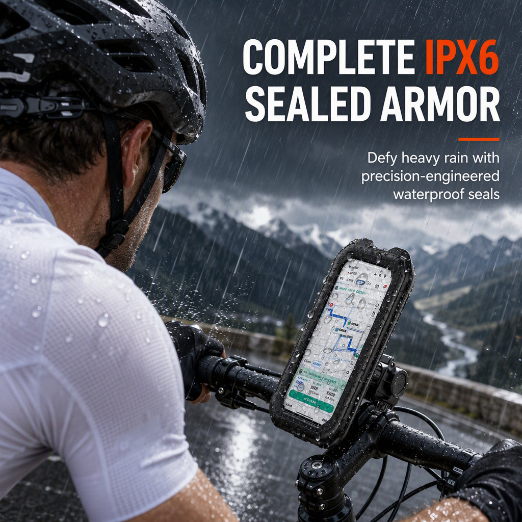 Wasserdichte Handyhalterung für Motorrad und Fahrrad mit Touchscreen und 360-Grad-Drehung