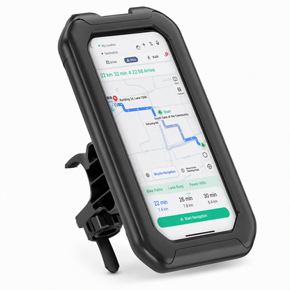 Wasserdichte Handyhalterung für Motorrad und Fahrrad mit Touchscreen und 360-Grad-Drehung