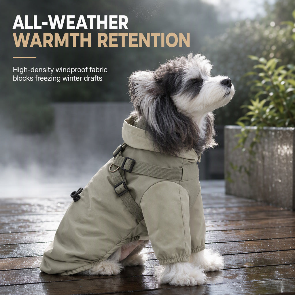 Warmer wattierter Hunde-Wintermantel Wasserdicht Winddicht Outdoor Haustier für Herbst und Winter