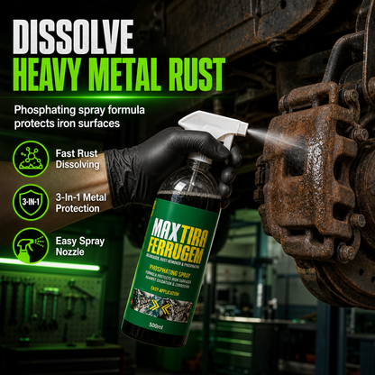 3-in-1 Rostentferner und Phosphatierungsmittel für Metallteile 500ml mit Sprühdüse zur Fett- und Rostentfernung und Bildung eines rostschützenden Schutzfilms