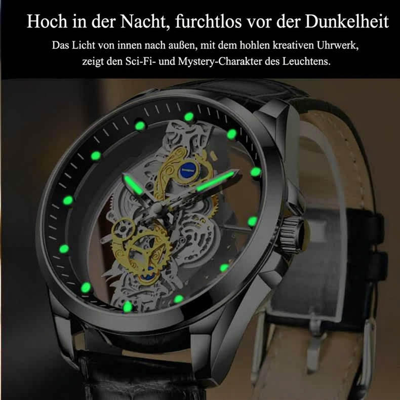 ⌚ FÜR KURZE ZEIT 50% RABATT! ⚡ Zweiseitige Skelettuhr – Nicht-mechanisches Tourbillon, leuchtstark, 30 m wasserdicht ✨