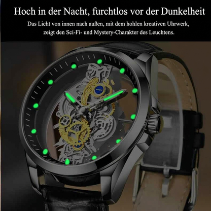 ⌚ FÜR KURZE ZEIT 50% RABATT! ⚡ Zweiseitige Skelettuhr – Nicht-mechanisches Tourbillon, leuchtstark, 30 m wasserdicht ✨