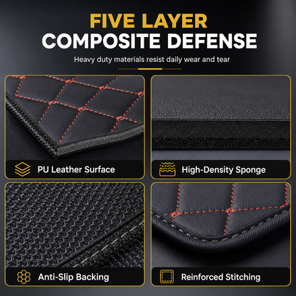 Universelle Kofferraummatte aus PVC-Leder für Limousinen und SUVs – Leicht zu reinigen (100 x 70 cm)