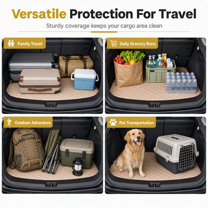 Universelle Kofferraummatte aus PVC-Leder für Limousinen und SUVs – Leicht zu reinigen (100 x 70 cm)