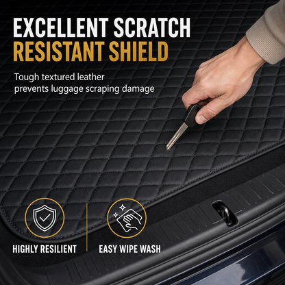 Universelle Kofferraummatte aus PVC-Leder für Limousinen und SUVs – Leicht zu reinigen (100 x 70 cm)