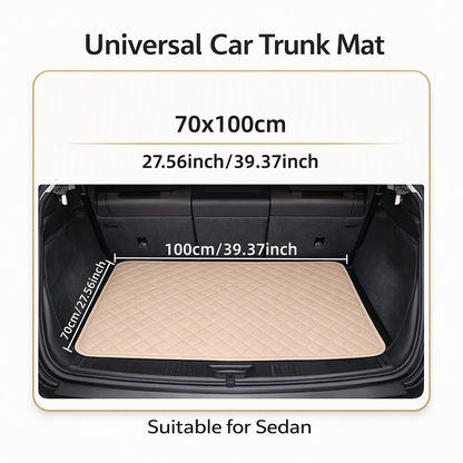 Universelle Kofferraummatte aus PVC-Leder für Limousinen und SUVs – Leicht zu reinigen (100 x 70 cm)