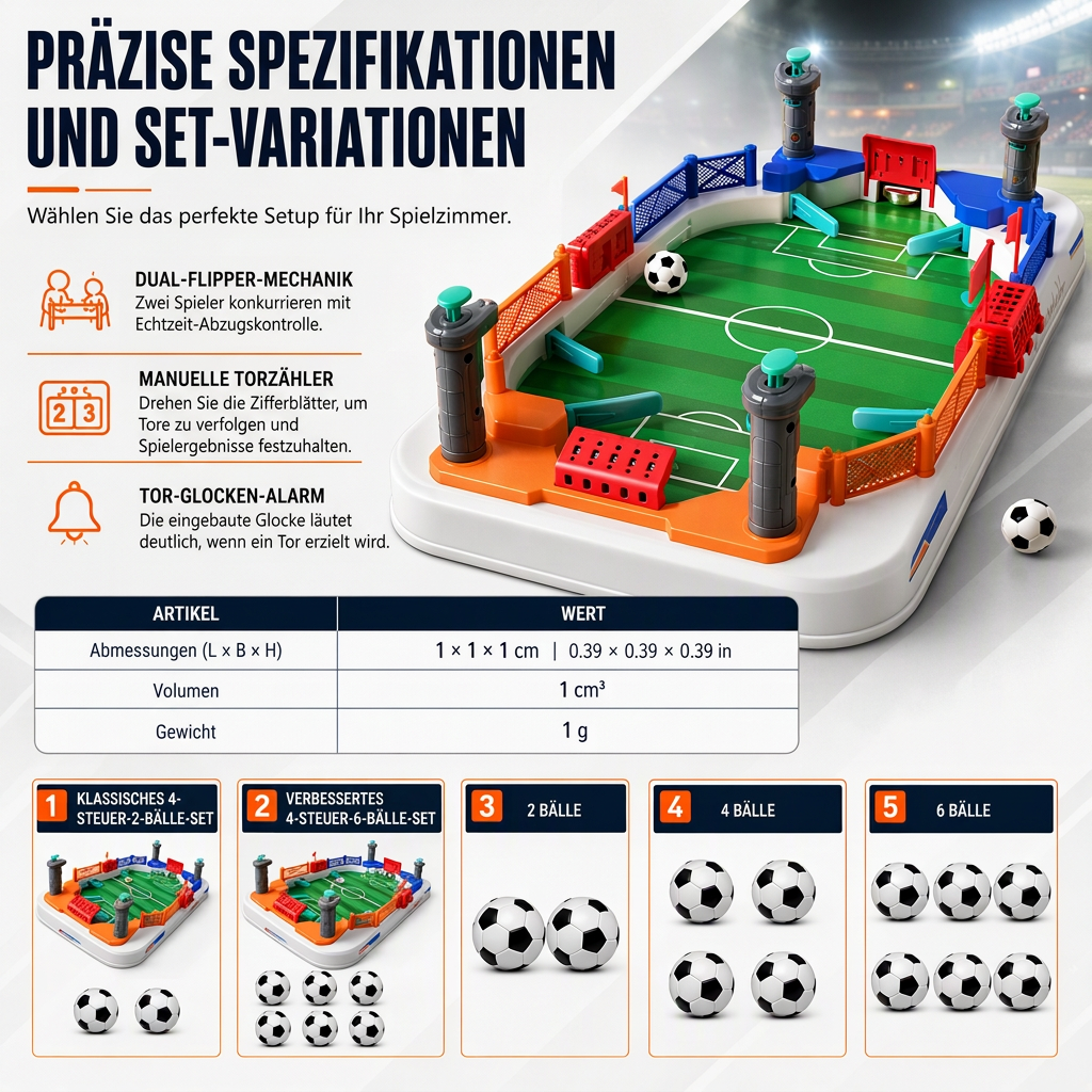 2-Spieler-Schlacht Tischfußball Spiel Interaktives Tischfußball-Brettspielzeug für Kinder