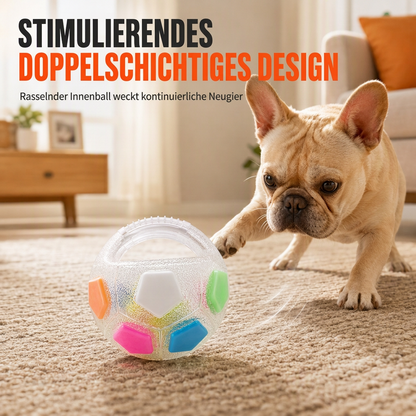 Interaktiver Fußball-Hundespielball mit Grifflaschen