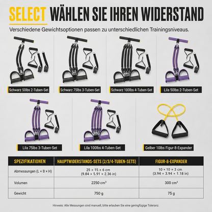 Multifunktionales Widerstandsband mit Fußschalter