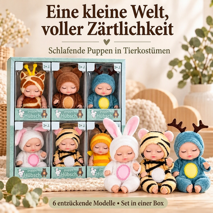 🎁 JETZT 50% RABATT! Mini Reborn-Puppen Set – lebensechte, realistische Winz-Puppen mit niedlichen Tier-Bademantel-Outfits, perfekte Geschenkbox für Kinder