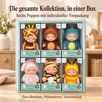 🎁 JETZT 50% RABATT! Mini Reborn-Puppen Set – lebensechte, realistische Winz-Puppen mit niedlichen Tier-Bademantel-Outfits, perfekte Geschenkbox für Kinder