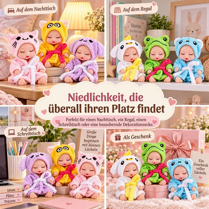 🎁 JETZT 50% RABATT! Mini Reborn-Puppen Set – lebensechte, realistische Winz-Puppen mit niedlichen Tier-Bademantel-Outfits, perfekte Geschenkbox für Kinder