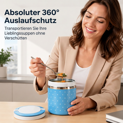 ⏰ NUR FÜR KURZE ZEIT: 50% RABATT!🍱 Edelstahl-Lunchbox mit Deckel – erhöhtes Design, isoliert & tragbar für Schule, Büro & unterwegs