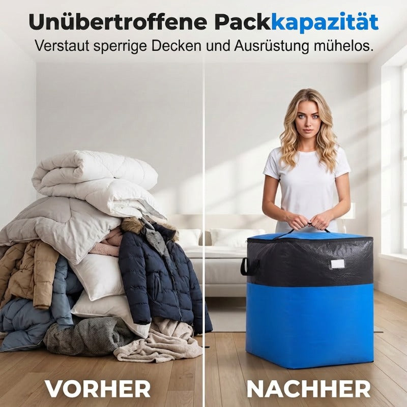 📦 KAUFE 2, ERHALTE 1 GRATIS! ⏰ Faltbare Aufbewahrungs- & Umzugstasche – Groß, stabil & wasserabweisend – Ideal für Kleidung, Bettwäsche oder Umzug – mit Griffen & Reißverschluss – platzsparend verstaut ✨🧳