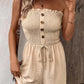 🔥👗Letzter Tag-Aktion: 50 % RABATT💃 Damen-Trägerloses Rüschenverziertes Gerafftes Vorderseite-Binden-Breitbein-Tuberompers