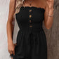 🔥👗Letzter Tag-Aktion: 50 % RABATT💃 Damen-Trägerloses Rüschenverziertes Gerafftes Vorderseite-Binden-Breitbein-Tuberompers
