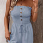 🔥👗Letzter Tag-Aktion: 50 % RABATT💃 Damen-Trägerloses Rüschenverziertes Gerafftes Vorderseite-Binden-Breitbein-Tuberompers