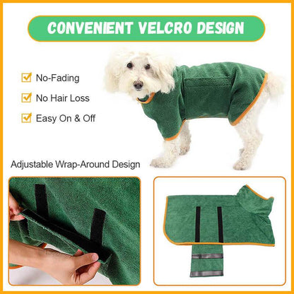 Super absorbent bathrobe for pets