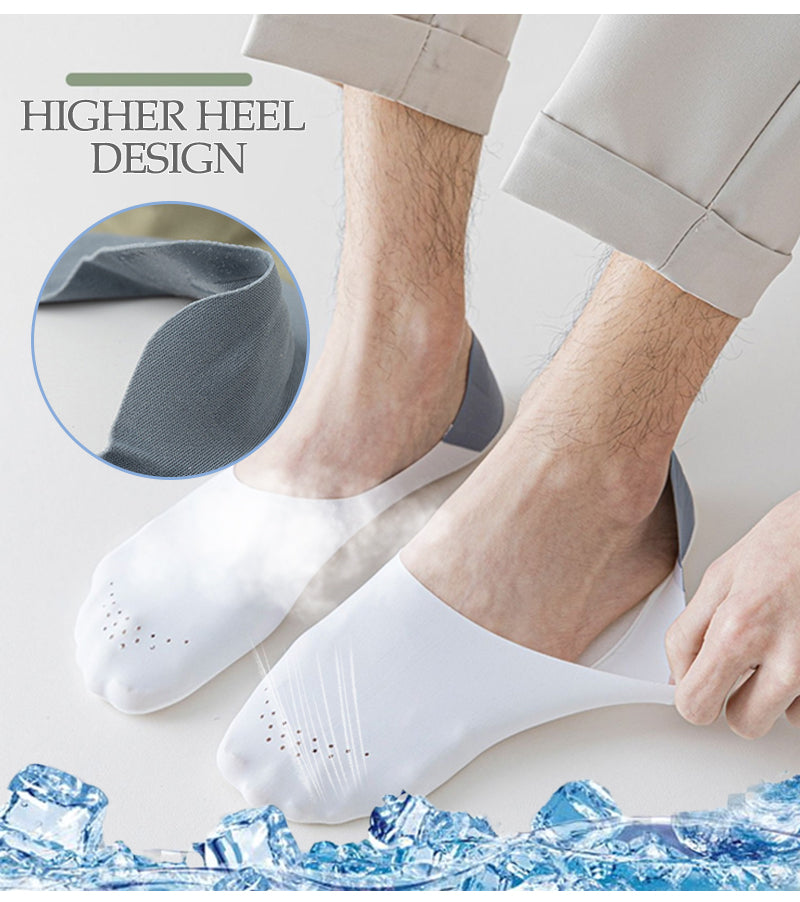¡6 par! Calcetines antideslipse de seda de hielo transpirable