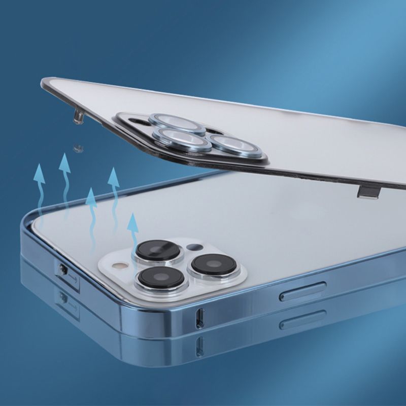Pousbo® Matt Metal Frame Buckle Phone Case voor iPhone