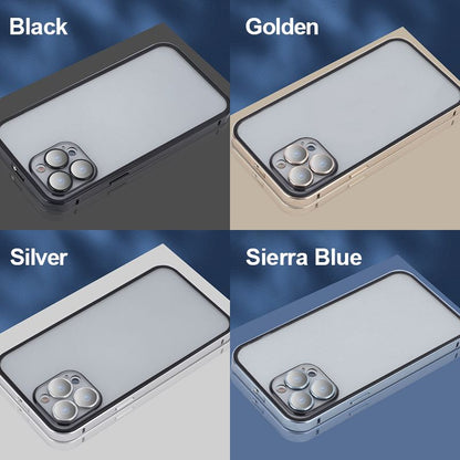 Pousbo® Matt Metal Frame Buckle Phone Case voor iPhone
