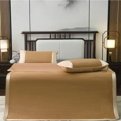 Summer Silk Rattan Mat de ratán Reta de 3 piezas