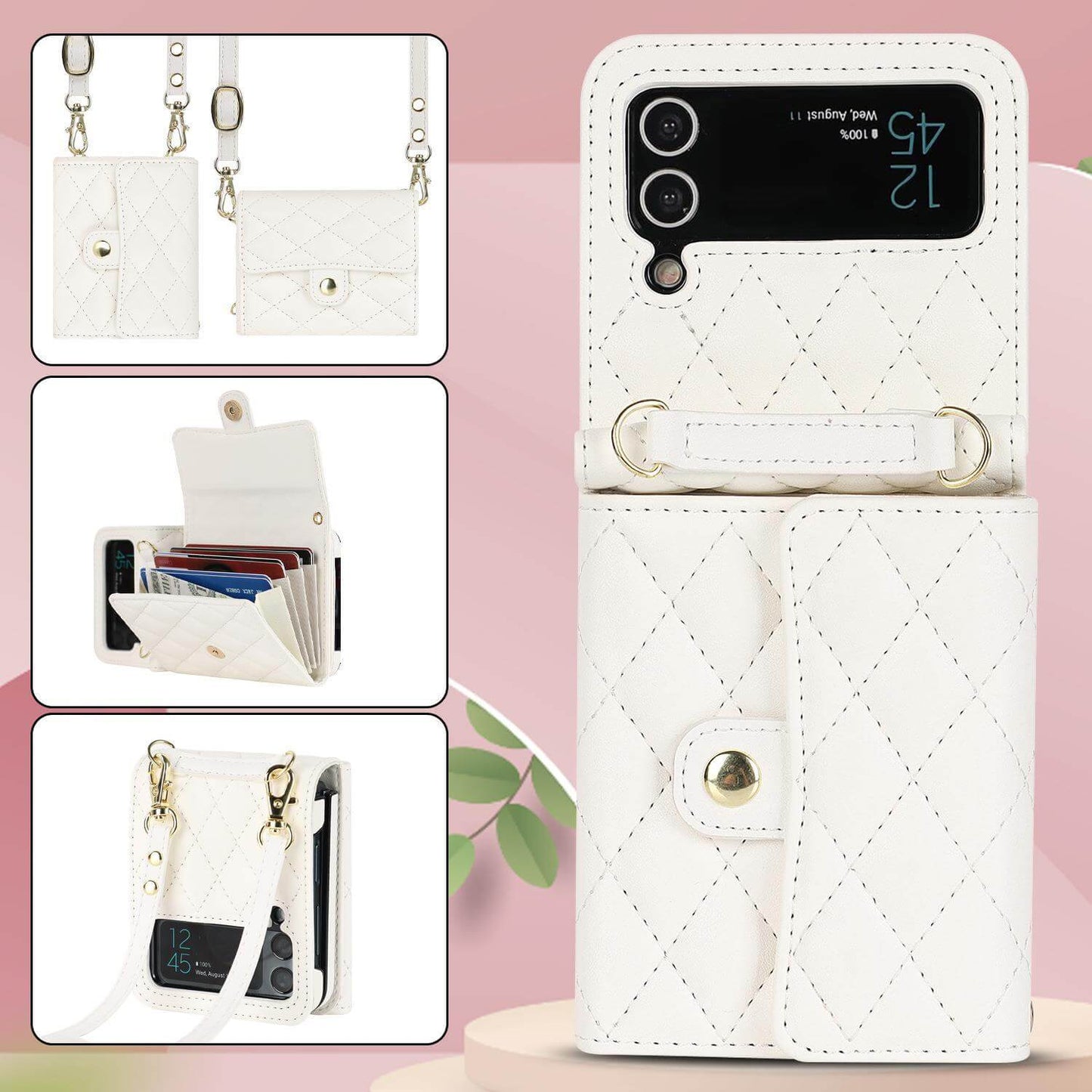 Una borsa a tracolla per il telefono cellulare pieghevole per Samsung Zflip4