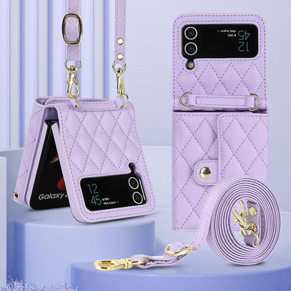 Una borsa a tracolla per il telefono cellulare pieghevole per Samsung Zflip4
