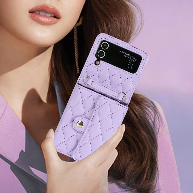 Una borsa a tracolla per il telefono cellulare pieghevole per Samsung Zflip4