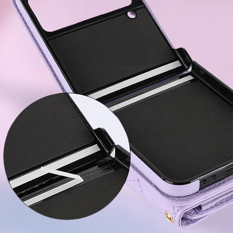 Una borsa a tracolla per il telefono cellulare pieghevole per Samsung Zflip4
