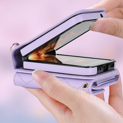 Una borsa a tracolla per il telefono cellulare pieghevole per Samsung Zflip4