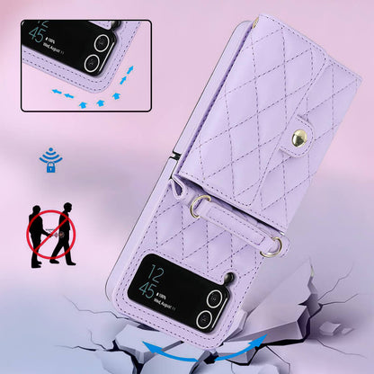 Una borsa a tracolla per il telefono cellulare pieghevole per Samsung Zflip4