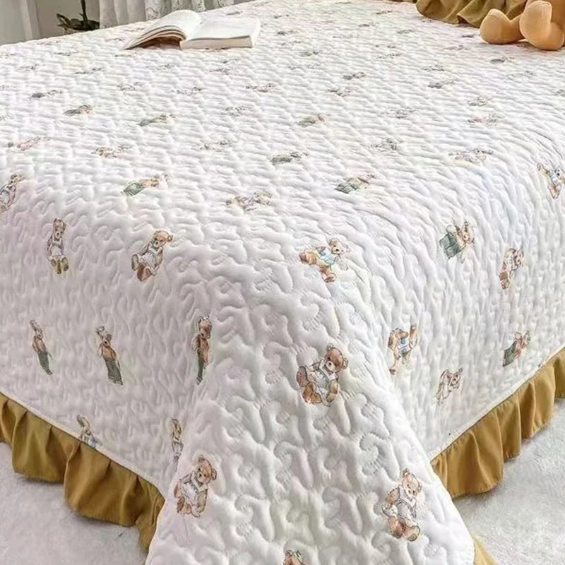 Lavados de cama de tres partes hechas de algodón y lino
