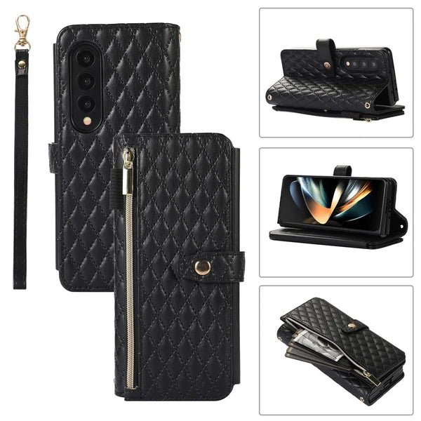 Borsa a tracolla quadrata con funzione pieghevole per Samsung Galaxy