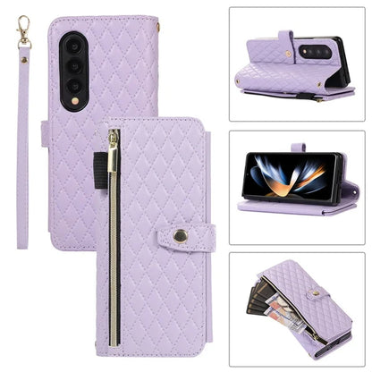 Borsa a tracolla quadrata con funzione pieghevole per Samsung Galaxy