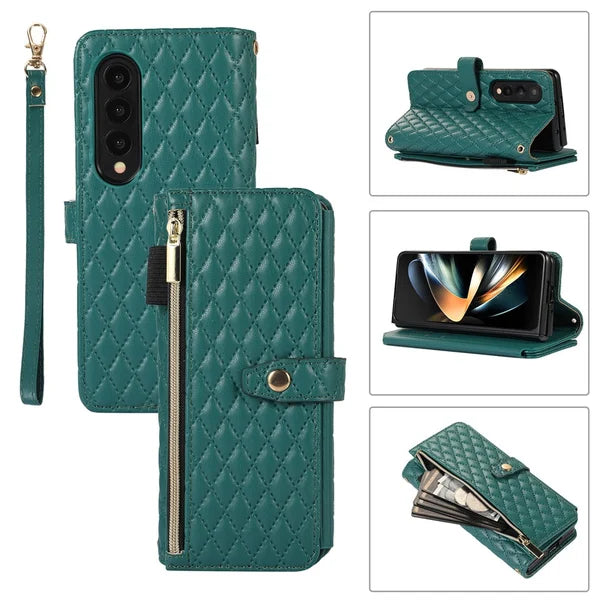 Borsa a tracolla quadrata con funzione pieghevole per Samsung Galaxy