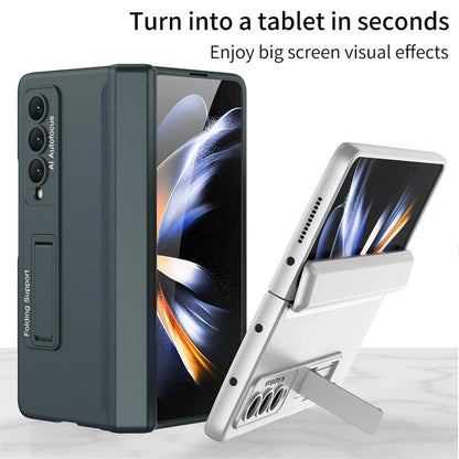 Adecuado para la cubierta del teléfono celular Samsung Fold 3/Fold 4 con una bisagra plana y una lente galvanizada plegable