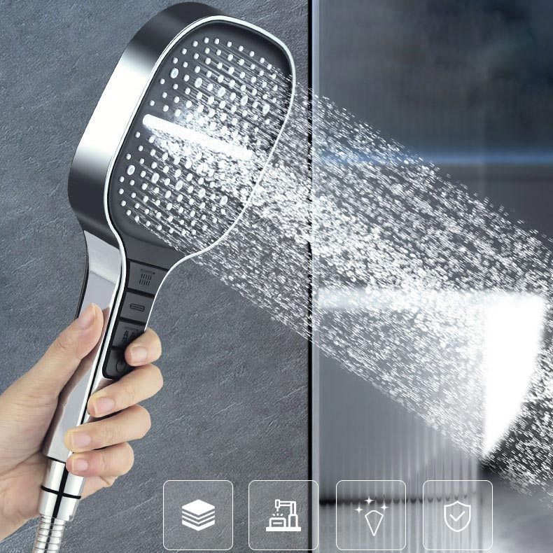 Large square and printed shower head at 8 speeds