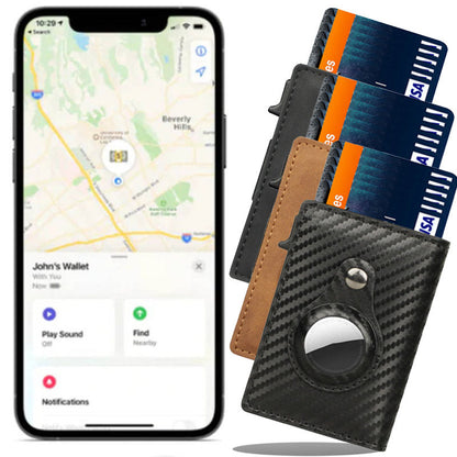 Billetera a prueba de pérdida con varios compartimentos de tarjetas