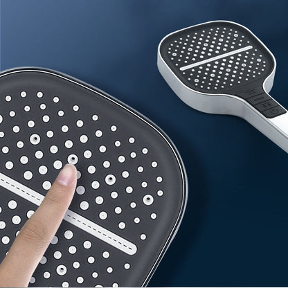 Large square and printed shower head at 8 speeds