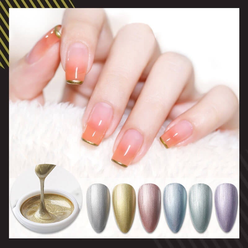 Gel per unghie metallico a specchio