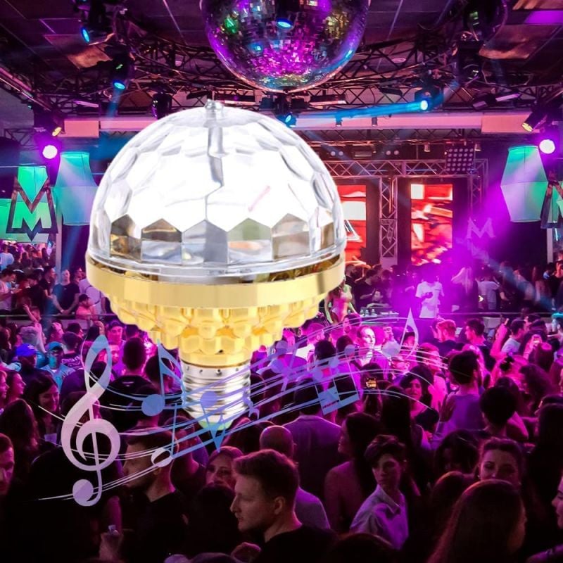 💥Stor nyårsrea 49% RABATT💥 Färgglad roterande discokula