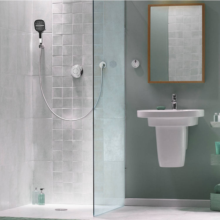 Large square and printed shower head at 8 speeds