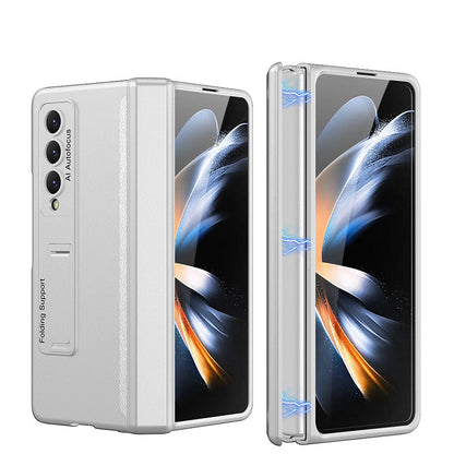 Adecuado para la cubierta del teléfono celular Samsung Fold 3/Fold 4 con una bisagra plana y una lente galvanizada plegable