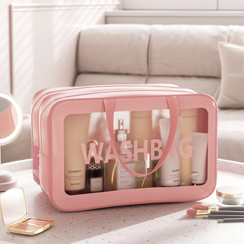 Bolsa cosmética con gran capacidad de separación seca y húmeda